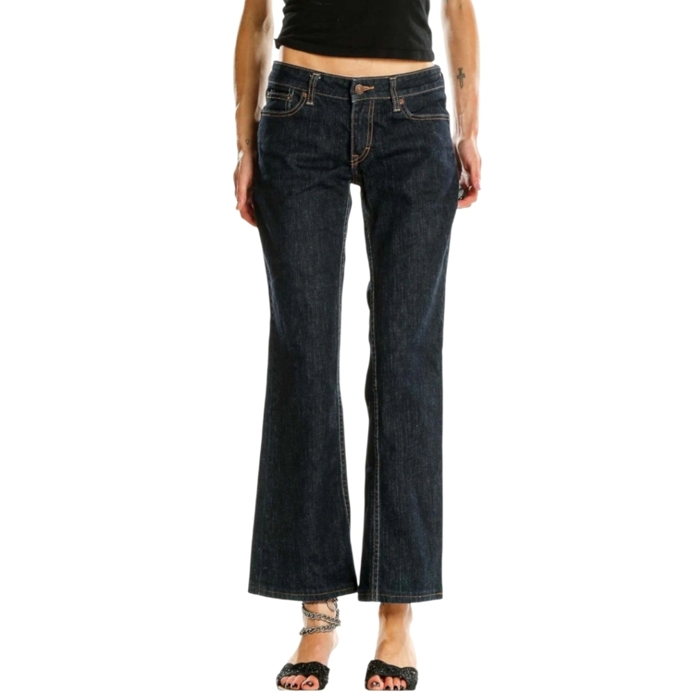 Banana Republic Dark Wash Blue Bootcut Denim Jeans Size 14 Short